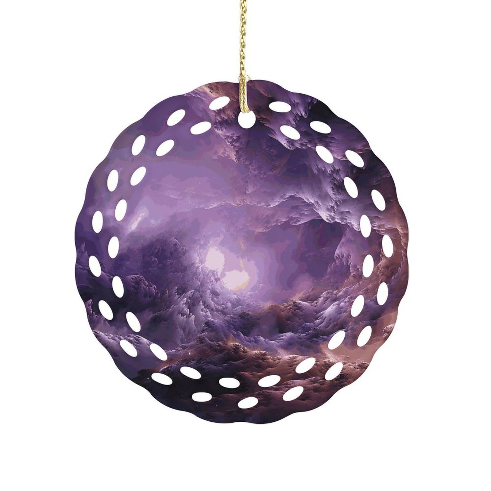 Wsoihfec Women's Style Purple Galaxy Hanging Ornament 3 Inch Round,1-Pack,Xmas Decor -Two-Sided Printed,Friend Ornament Gifts For Friends Coworker Sisters