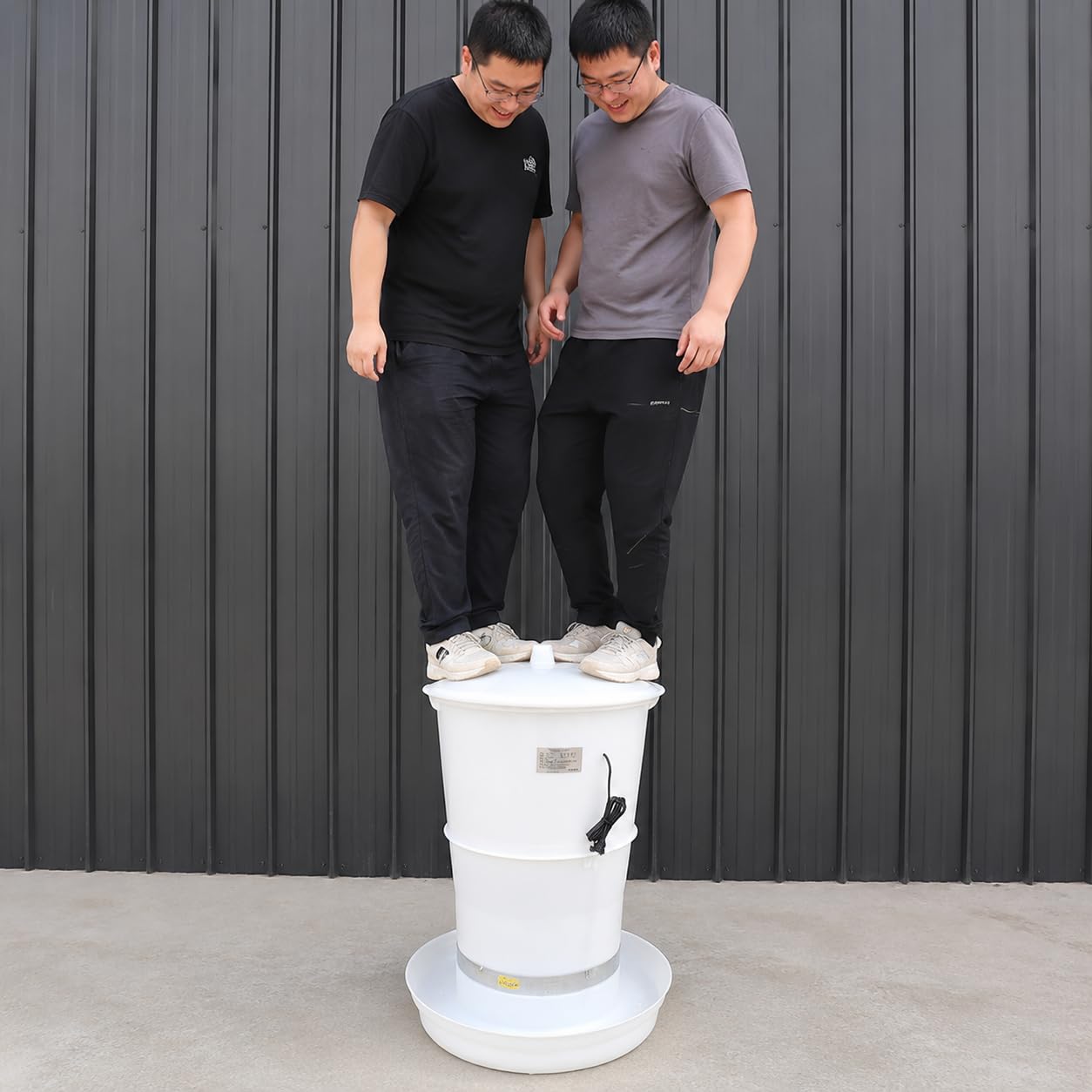 Mangiatoia Automatica per, Distributore di Mangime Temporizzato, in Plastica e Metallo, per Allevamento di Pollame, Alimentatore da 120 jin