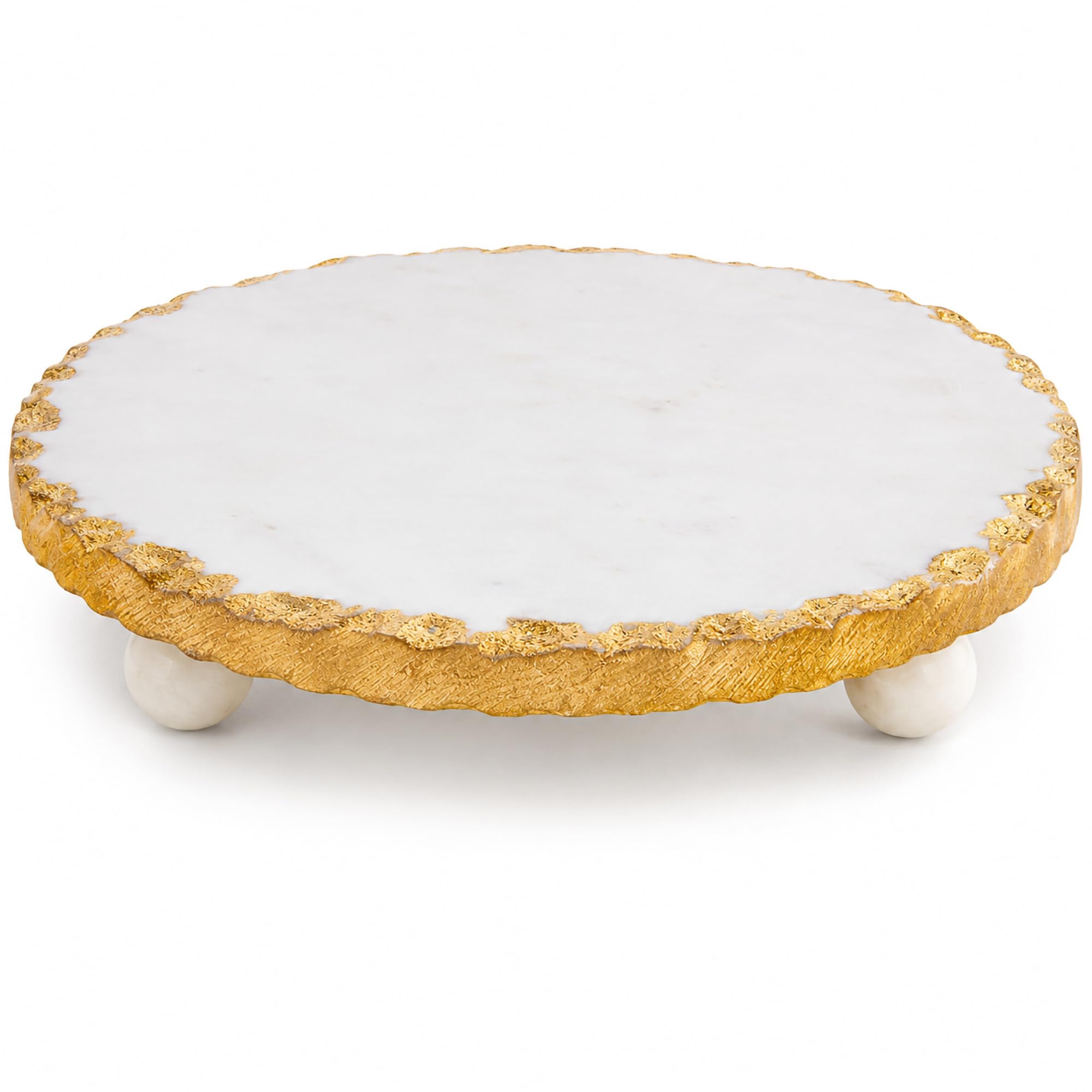 Mud Pie 40000008 Marble Trivet, Gold
