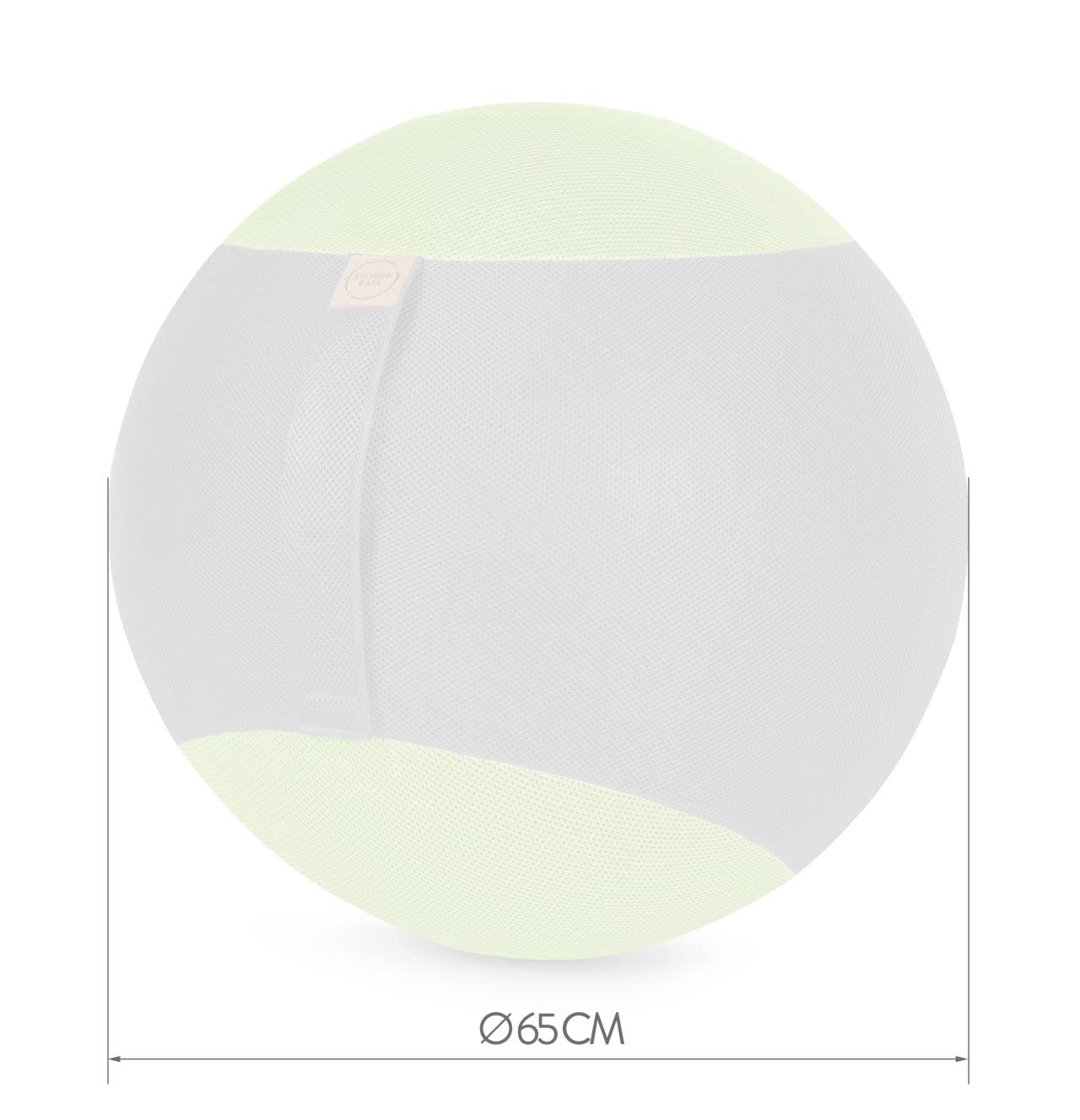 Sitting Ball Sitzball/Gymnastikball MESH Tennis in grün