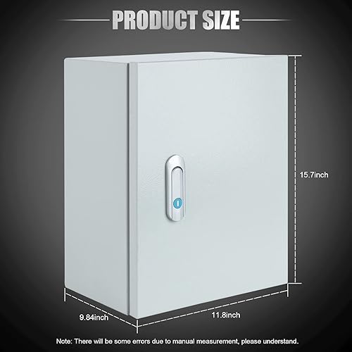 Miniatura 6 de Caja de conexiones eléctricas de acero, Caja de caja eléctrica para interiores y exteriores, Caja de metal resistente al agua y al polvo, Montada en