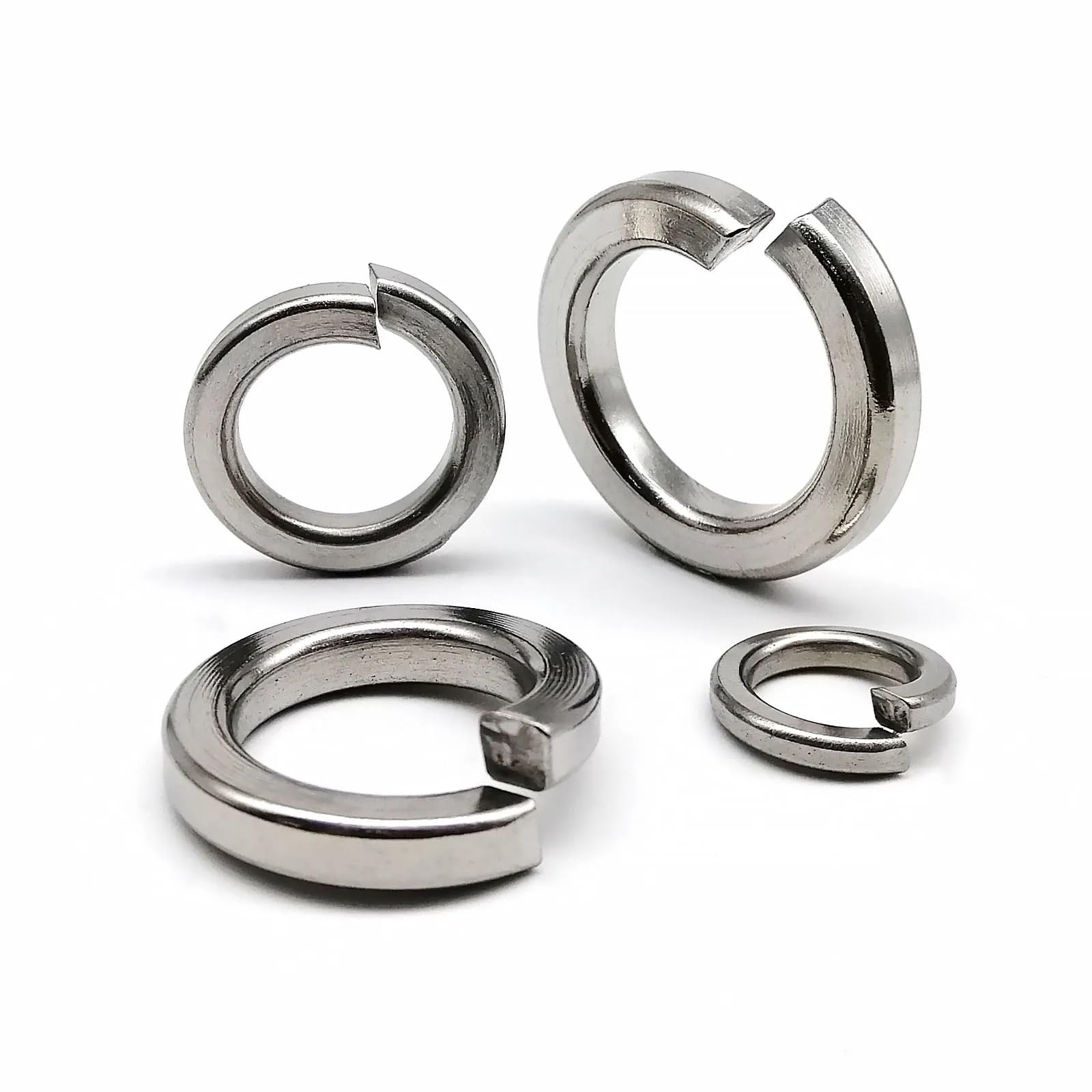 Arandelas Metalicas GB93 A2-70 Junta elástica de arandela de seguridad dividida con resorte de acero inoxidable 304 M1.6 M2 .5 M3. M4 M5 M6 M8 M10 M12 M14 M16 M20 M24(250pcs M8)