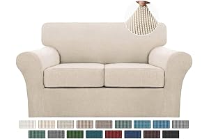 Turquoize Jacquard Slip Covers for Sofa and Loveseat