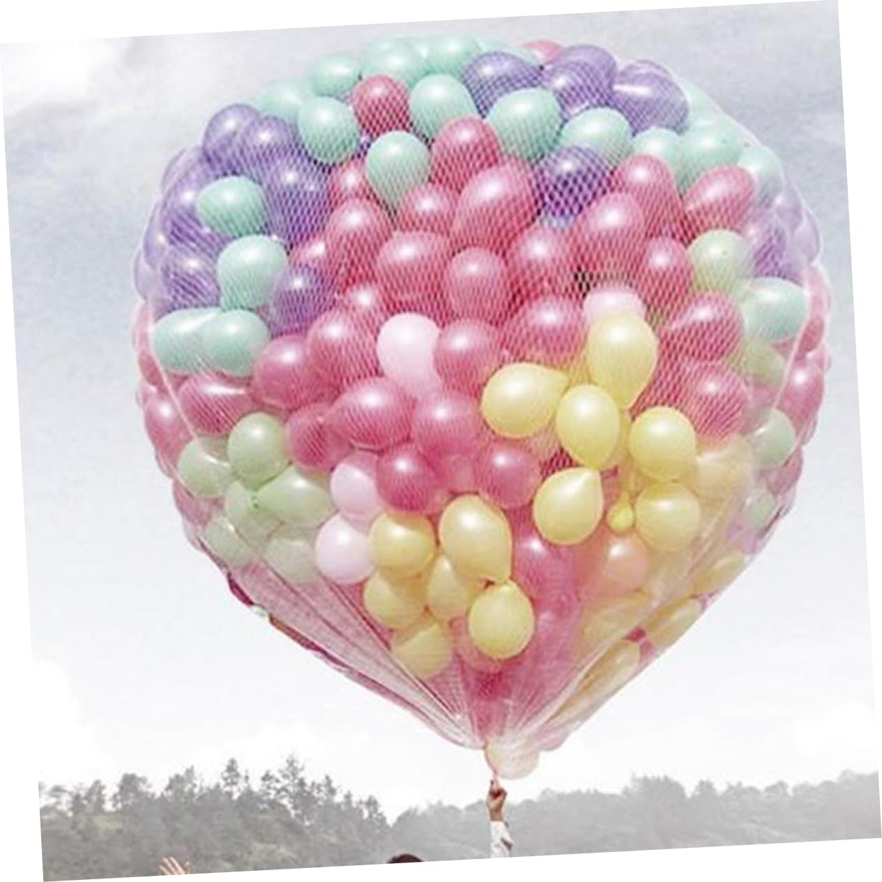Ballonfangnetz 2 Stück aus Pp zum Freigeben für Hochzeit und Geburtstag | Weiß, Einfach zu Nutzen, Praktisches Zubehör für Partydeko, Vielseitiges Design, für Verschiedene Anlässe