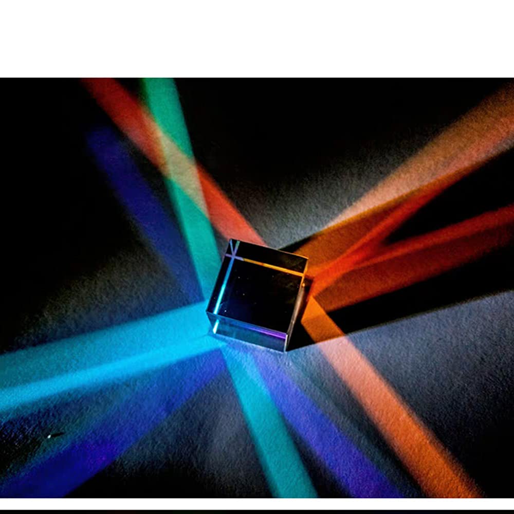 MIFANI Prisme Triangulaire en Verre Optique Prisme Cube en Verre Optique Prisme de Dispersion RVB for la Physique et la Décoration Même 4 Tailles en Option 4X4x4cm, 45x45x45mm (Size : 50x50x40mm)