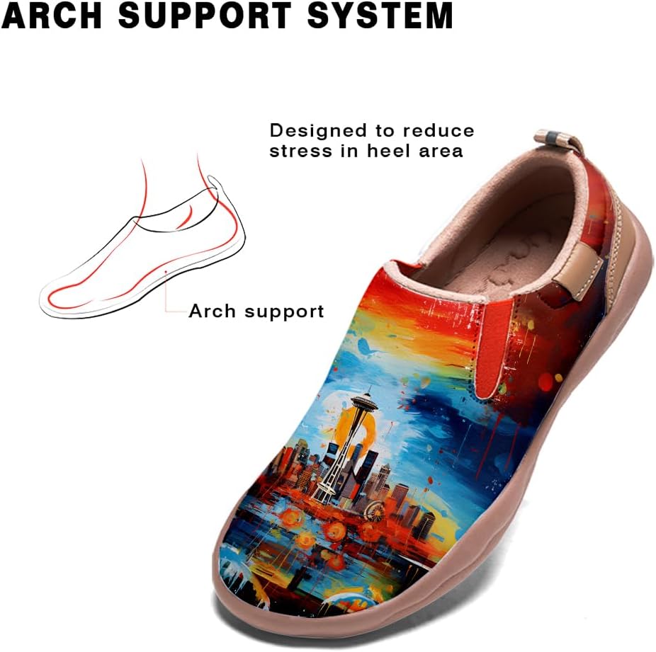 Kid's Casual Loafers Boys Girls Lightweight Cozy Slip On Sneakers Art Painted Walking Travel Shoes