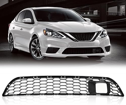 PIT66 Parrilla de parachoques inferior delantero compatible con Nissan Sentra 62254-4FY0A 2015 2016 2017 2018