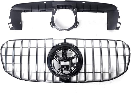 Miniatura 6 de AULTIS Compatible with Mercedes Benz X167 GLS-Class 2020-2022 GLS450 GLS580 GT Silver Racing Grill Front Grille Car Upper Bumper Hood Mesh WHolder
