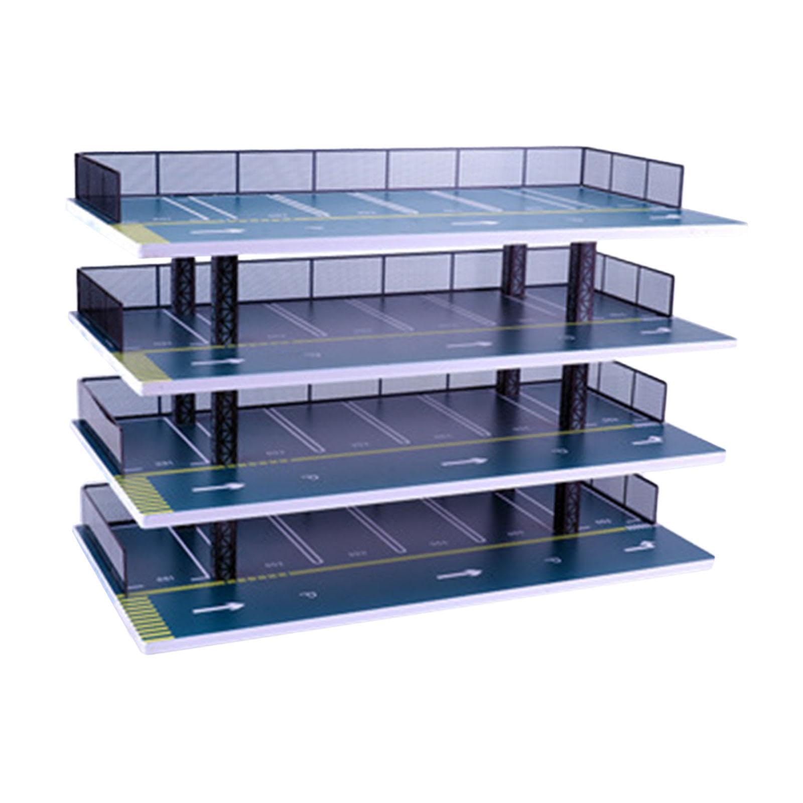 1/32 Parkplatz Vitrine Modellauto Garage Mini Modellauto Aufbewahrungsbox Heimdekoration, 4 Schichten