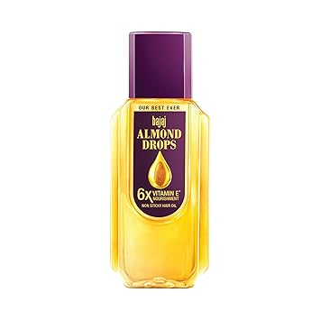 Bajaj Almond Drops Hair Oil, 280ml, 6X Vitamin E, Almond Oil, Light and Non Sticky, Hair Fall Control - image, photos