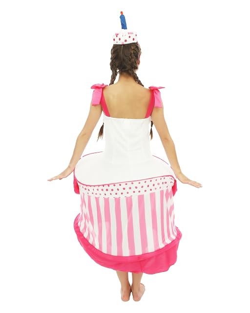 Foto 4 de 5 de P 'Tit Payaso 86899 Disfraz Adulto Mujer Pastel de cumpleaños - Talla única - Multicolor