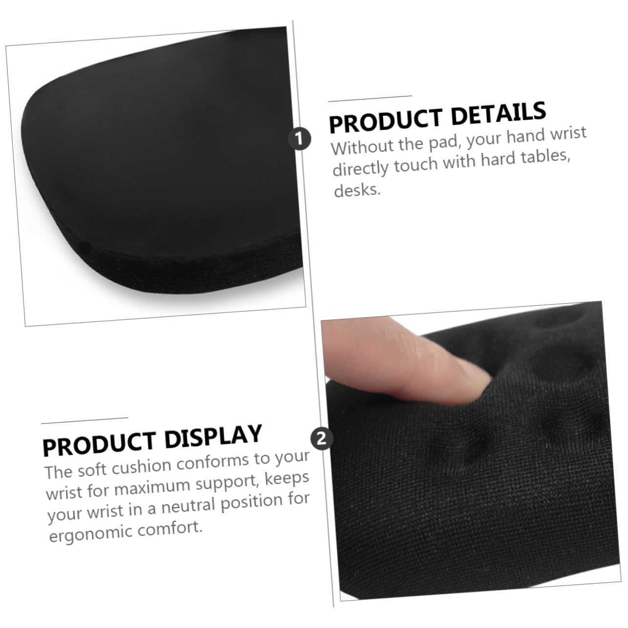 NUOBESTY 3stücke Ergonomische Handgelenkauflage Für Tastatur Und Atmungsaktive Rutschfeste Gel-oberfläche Mit Komfort-design Für Büro Und Gaming Zur Vermeidung Von