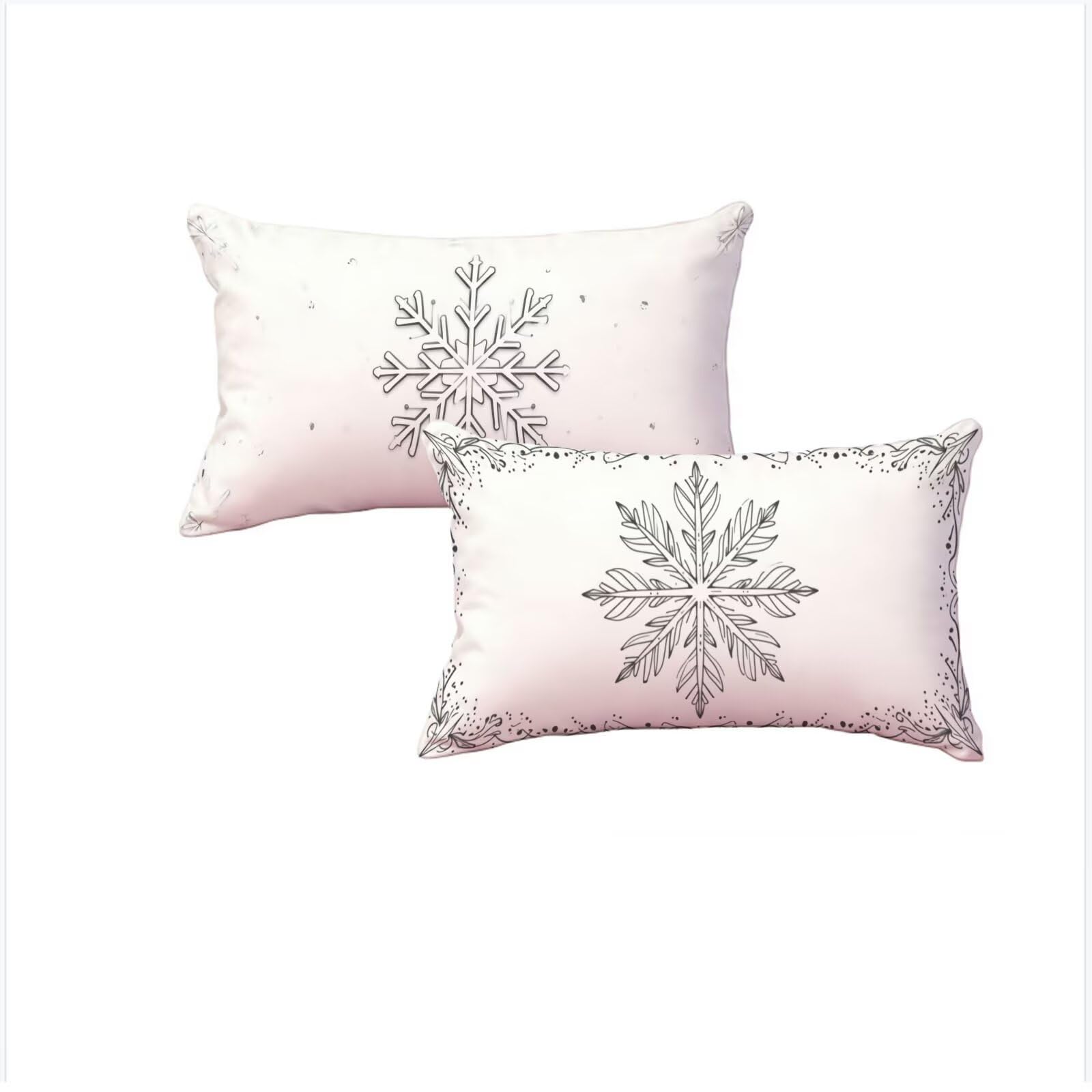 Housse coussin 50x80cm lot de 2 taies oreiller velours blanc canapé