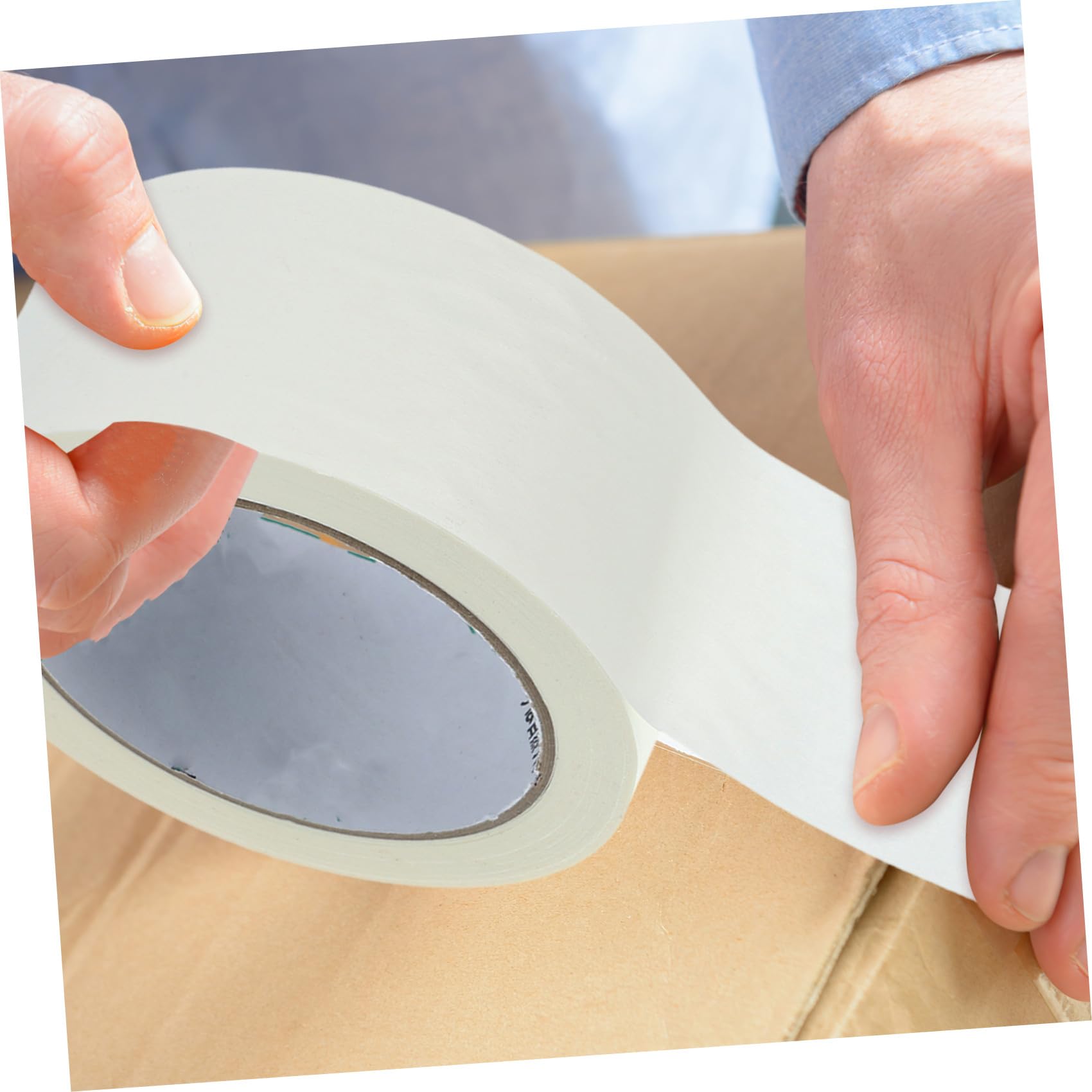 balacoo 2Rotoli Nastro Carta Kraft Scrivibile Nastro Adesivo per Spedizione e Te Resistente e Facile Srotolare per Uffici