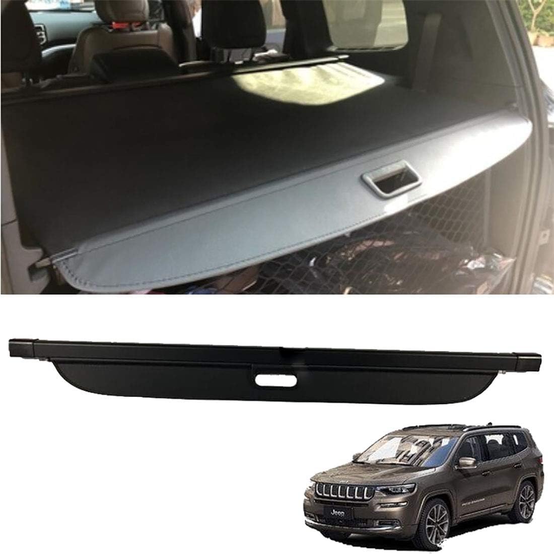 Cortina maletero coche retráctil para Jeep Commander, ideal para viajes en familia