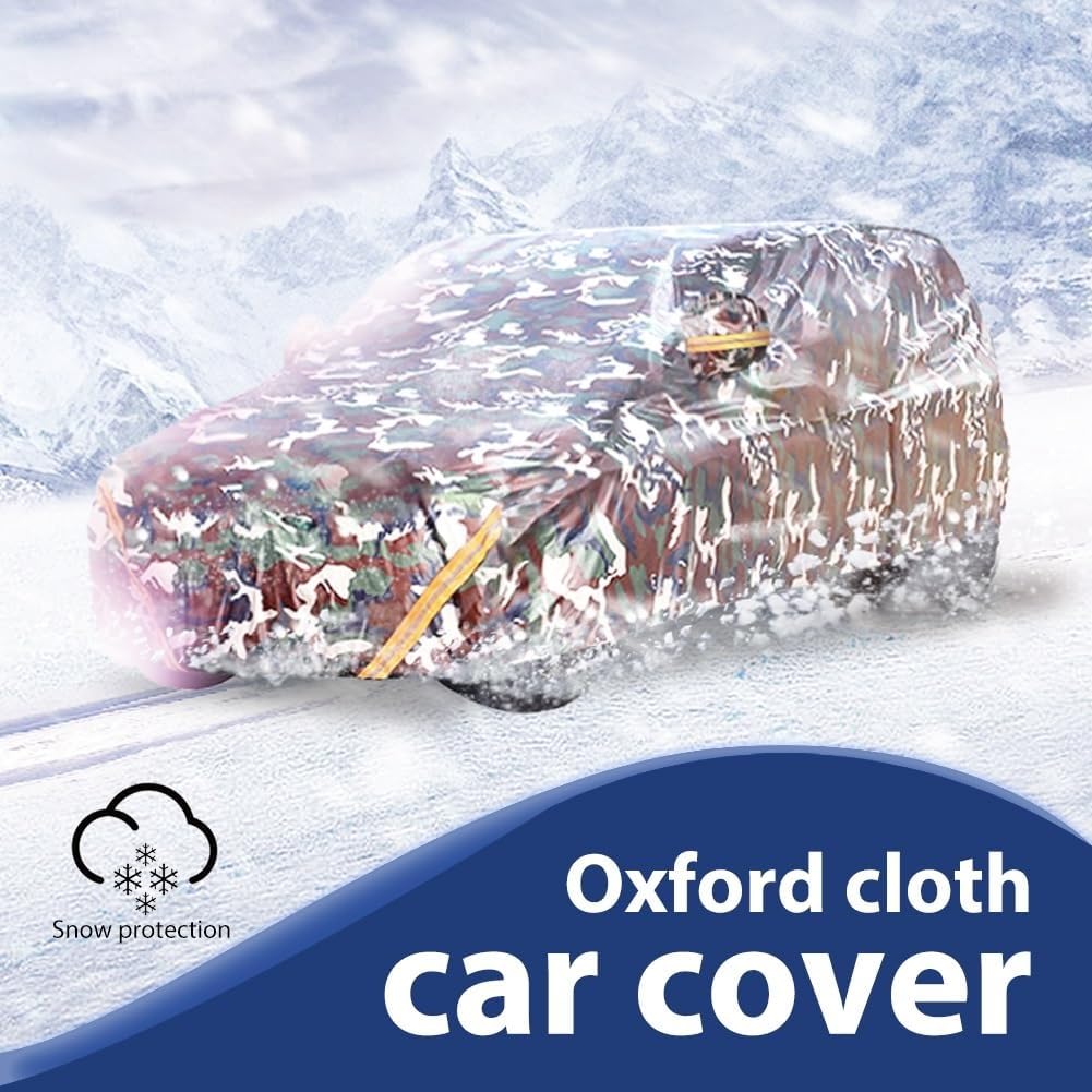 Funda de Coche para Fiat 595 Pista, Panno Oxford per Esterni, Copertura Completa, Protezione Antipioggia, Protezione UV, Antipolvere, Antivento(Camouflage)