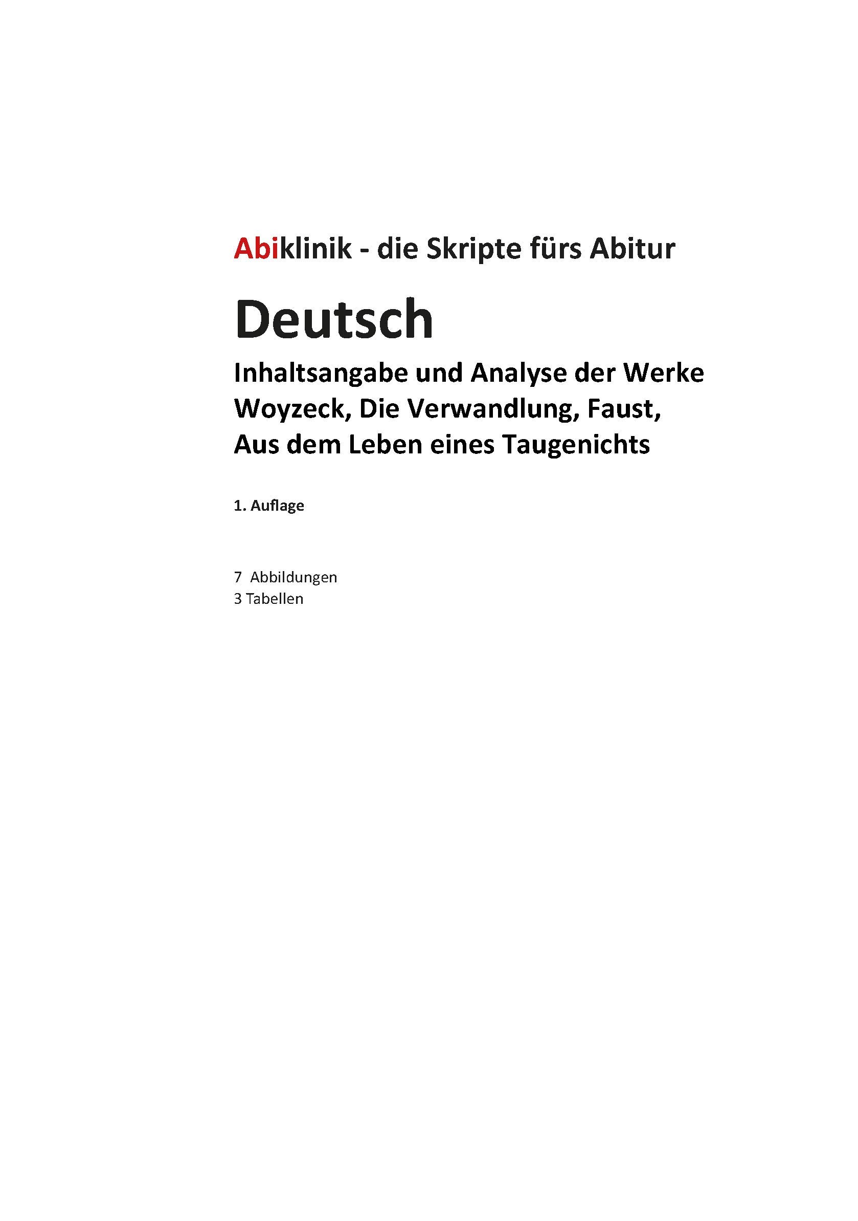"Abiklinik Lernskript Abiturvorbereitung Deutsch: Effektiv lernen für das Deutsch Abitur Hessen | Abi schaffen ohne Nachhilfeunterricht | Alle Deutsch ... " (AbiKlinik - die Skripte fürs Abitur)