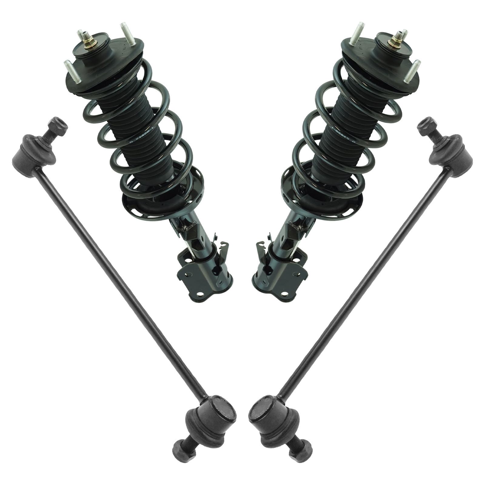 TRQ Front Suspension Kit Complete Strut & Coil Spring Assembly Sway Bar Stabilizer Link Compatible with 2011-2017 Honda Odyssey
