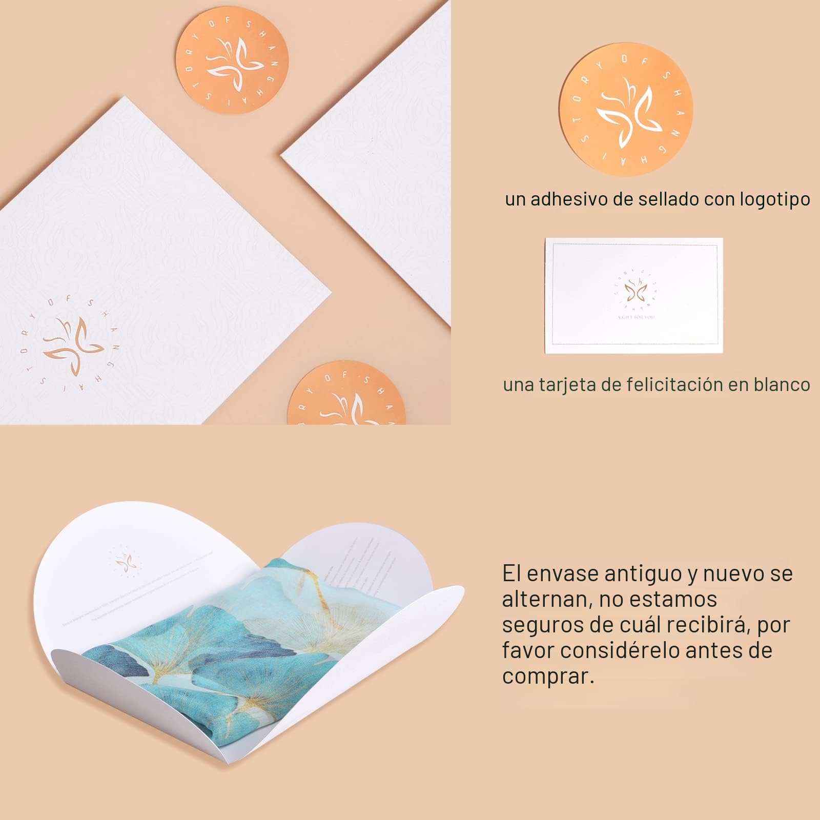 Bufandas de 100% Seda de Morera Pañuelo Mujer Seda Chal Estolas Madre y Dama Regalos para Mujeres