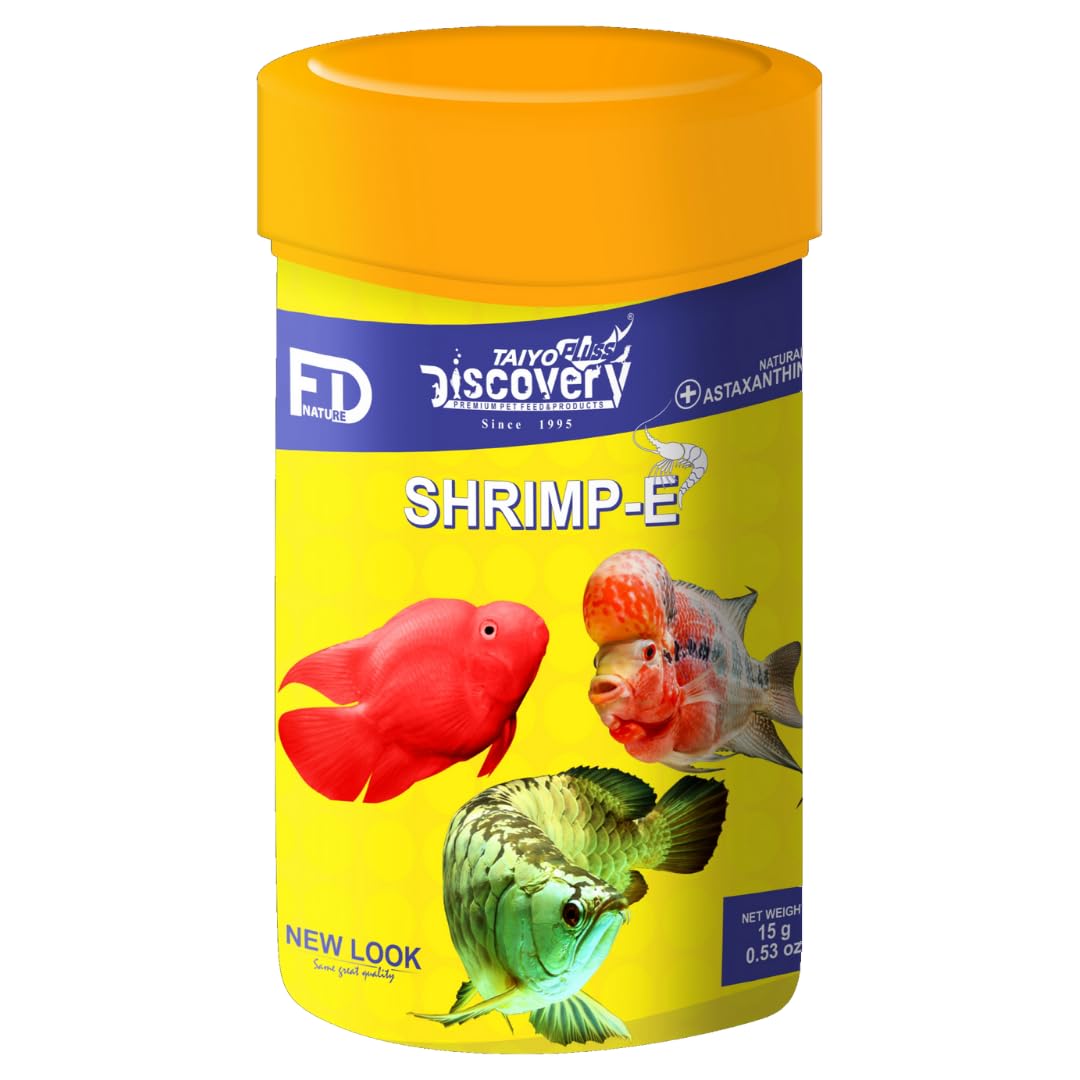 Taiyo Pluss Discovery® Freeze Dried Shrimp - E Fish Food - 15 g (Pack of 1) | Protein Rich Red Shrimp | High Protein Natural Treat for All Aquarium Fishes (B0BGHVMP9J) Amazon Price History, Amazon Price Tracker