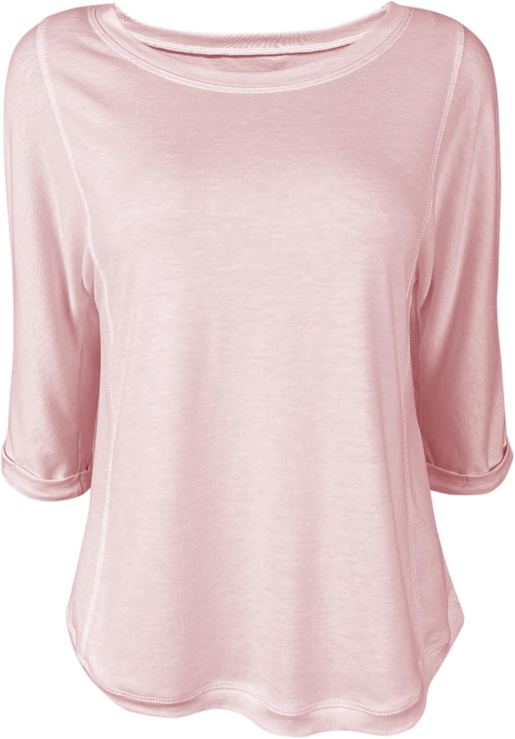 Fanway&EC Women's Casual Summer Tops 3/4 Sleeve Crew Neck T Shirts Loose Fit Tunic Blouses Tee - Image 4