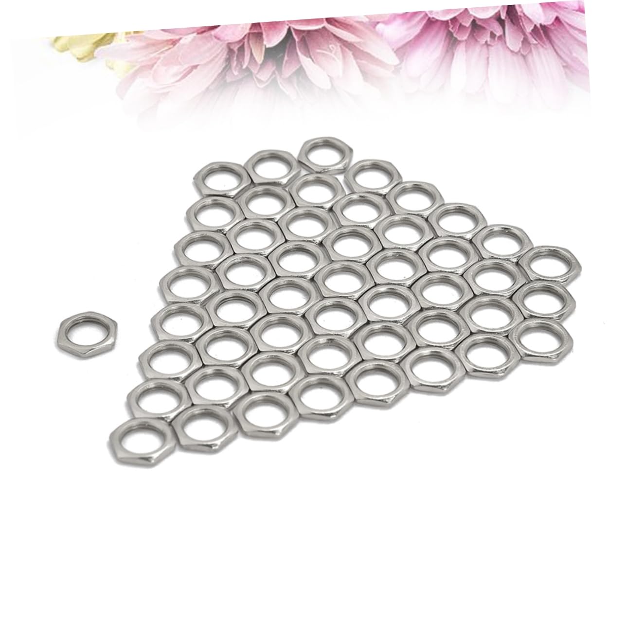 FUNOMOCYA 2sets 8mm Guitar Upper Nut for Bass Zinc Alloy Fine Tooth Nuts for Socket Jack 50pcs*2