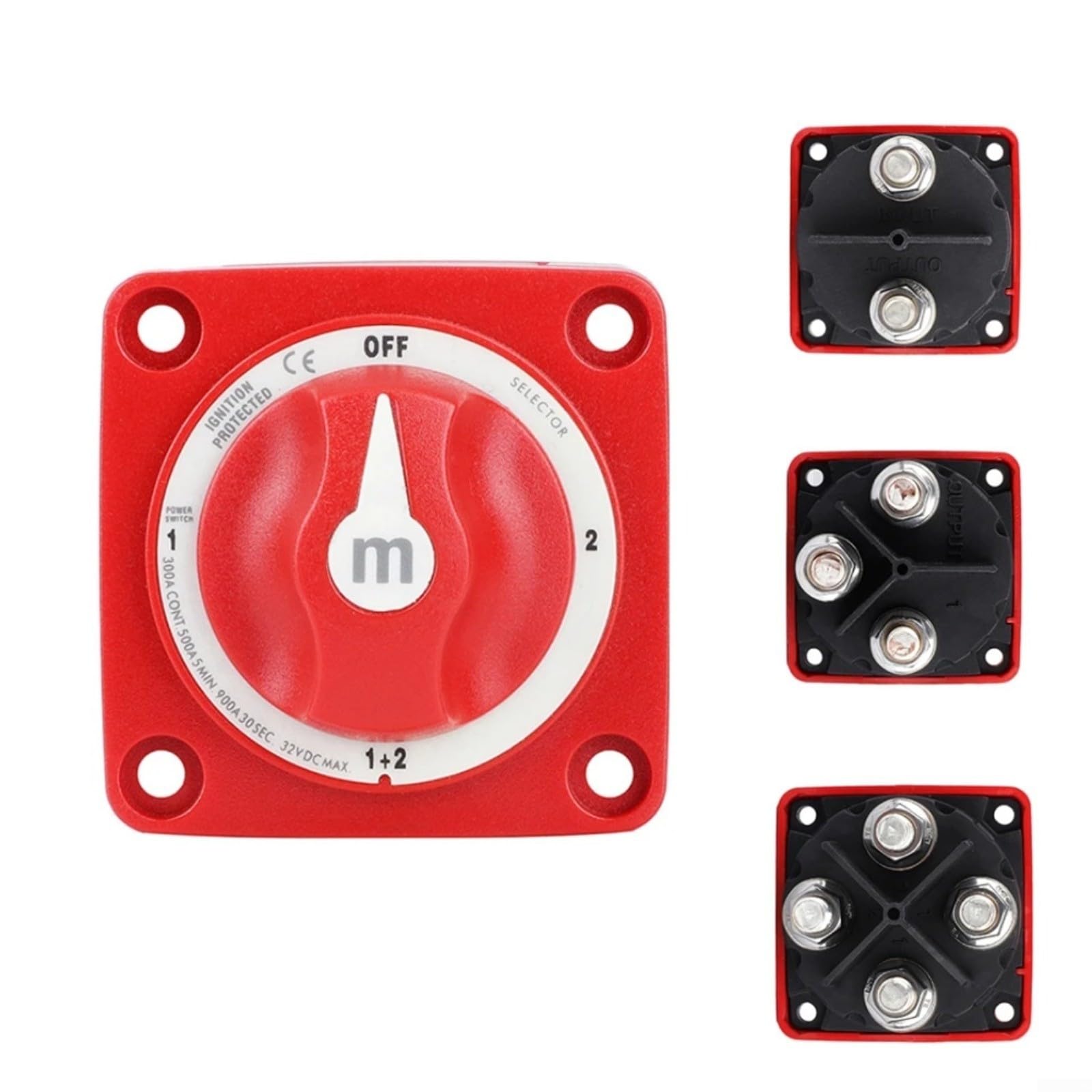 EffiFish Blue Sea Systems Switch, Marine Isolator Switch 48V 100A-300A,Heavy Duty Circuit Breaker With 2 3 4 Position For Boat Power Distribution System(Dual Circuit Plus)