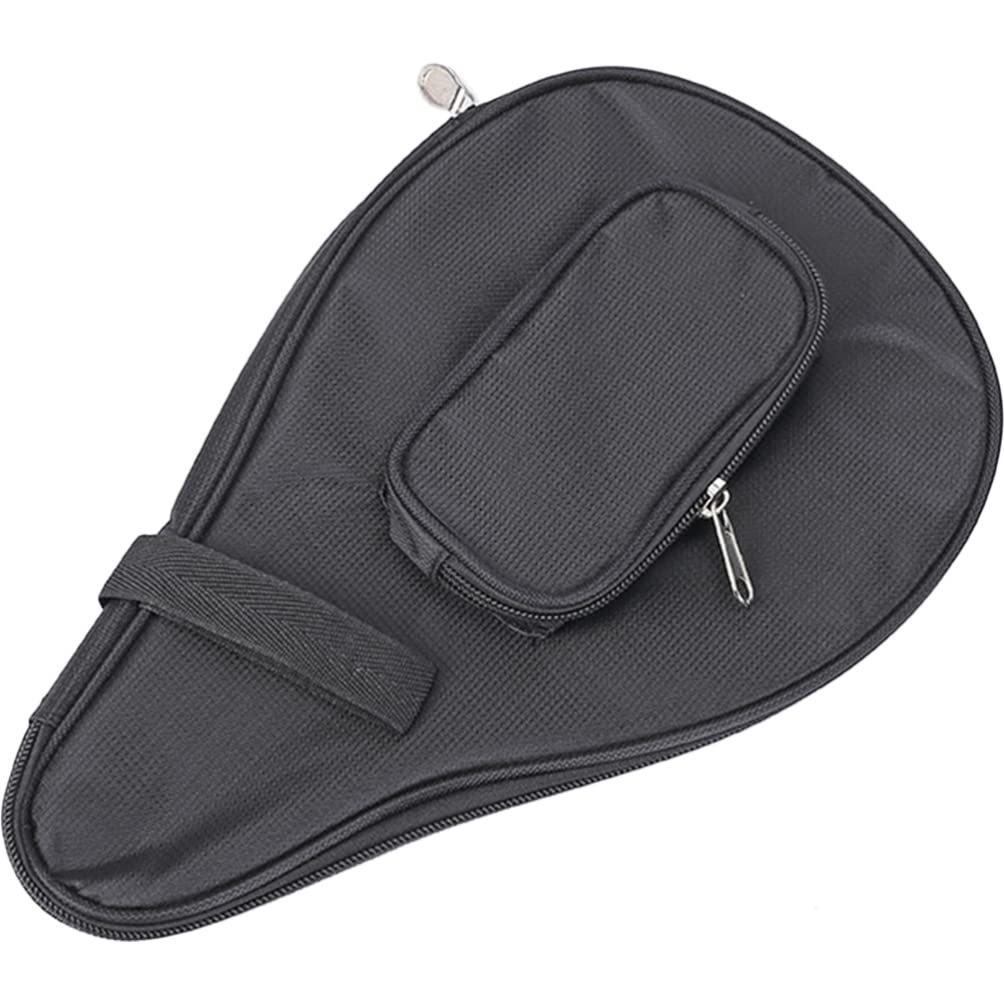 BESPORTBLE Borsa Porta Racchetta da Ping Pong Nera per Viaggio | Oxford Cloth, Mini Design Leggero, Protegge la Racchetta, Organizzazione Pratica per Spostamenti