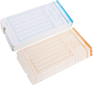 jojofuny 190 Sheets Double Sided Timecard Sheets for Office Use Weekly and Monthly Attendance Cards Employee Clock Paper for Accurate Work Tracking