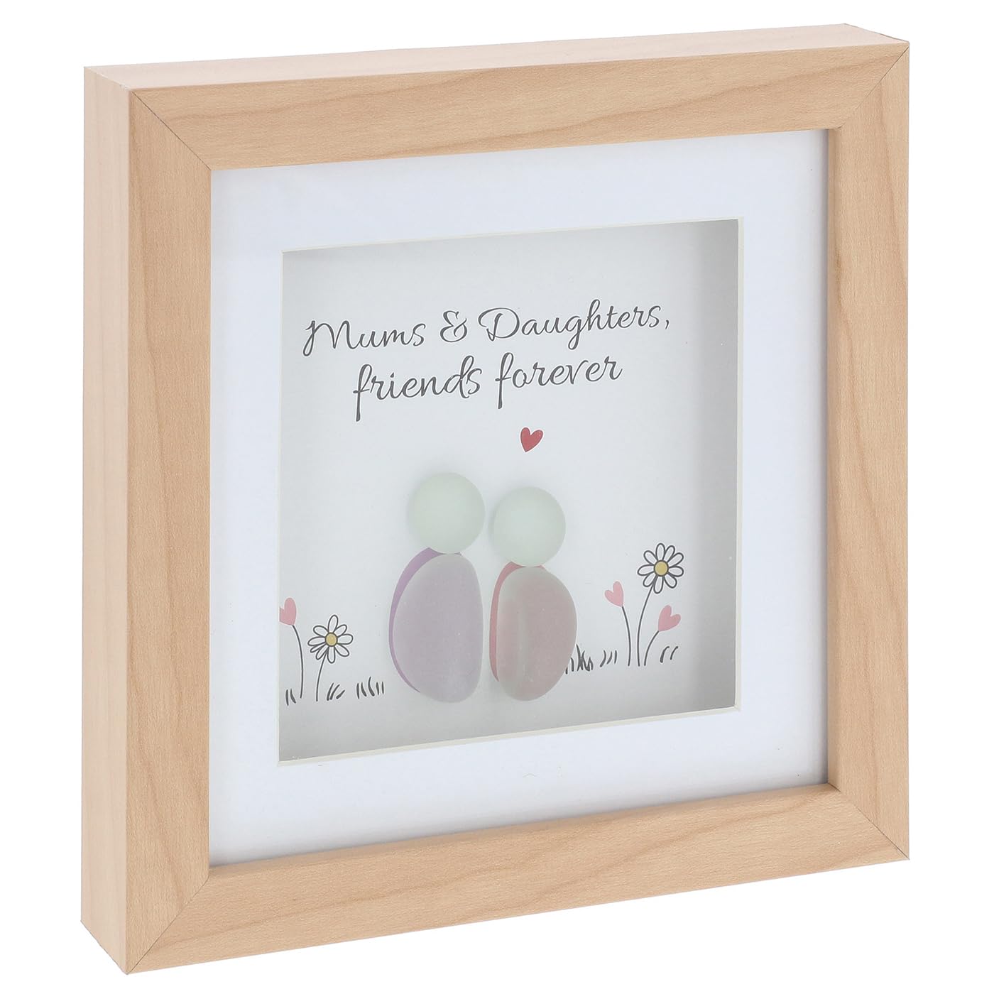 Pebble Glass Square PlaqueMums & Daughters from B&Q
