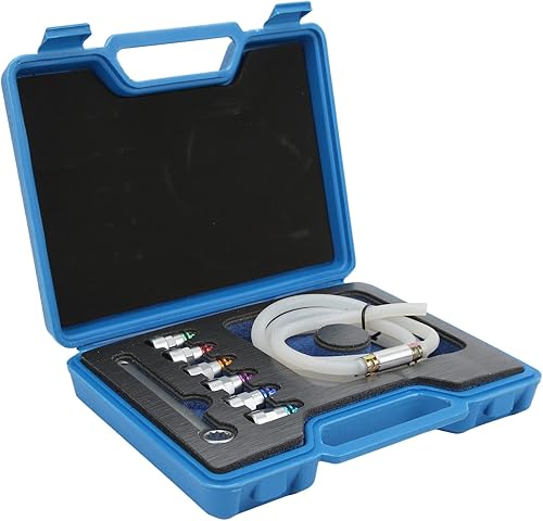 Kit de llave de purga de frenos con 6 adaptadores, goma metálica, universal para automóvil, SUV, camión ligero, motocicleta, 0.27-0.47 pulgadas,