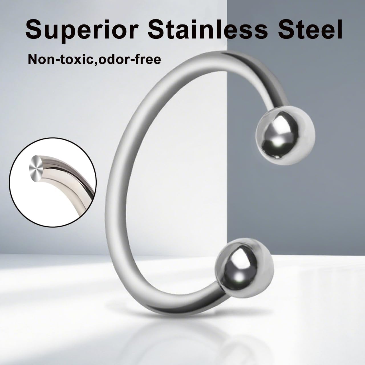 Cock Ring 6 Sizes Penisring Stainless Steel Penis Ring Metal Cockring Sex Toys Delayed Ejaculation Increase Stimulation Chastity Bondage for Men Harder Bigger Long-Lasting (Silver)