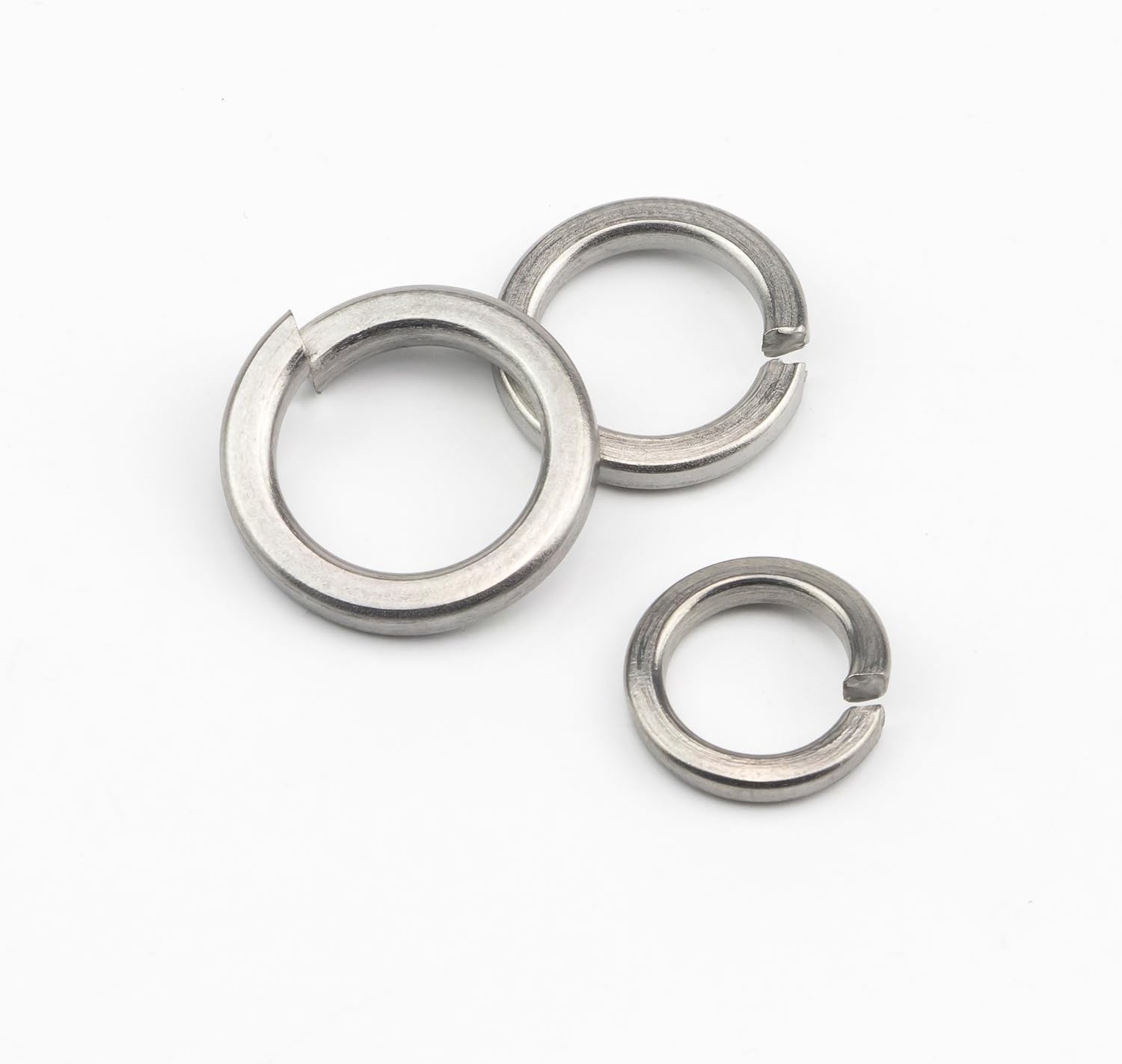 Sutemribor 304 Stainless Steel Spring Lock Washer Assortment Set 600 Pieces, 9 Sizes - M2 M2.5 M3 M4 M5 M6 M8 M10 M12
