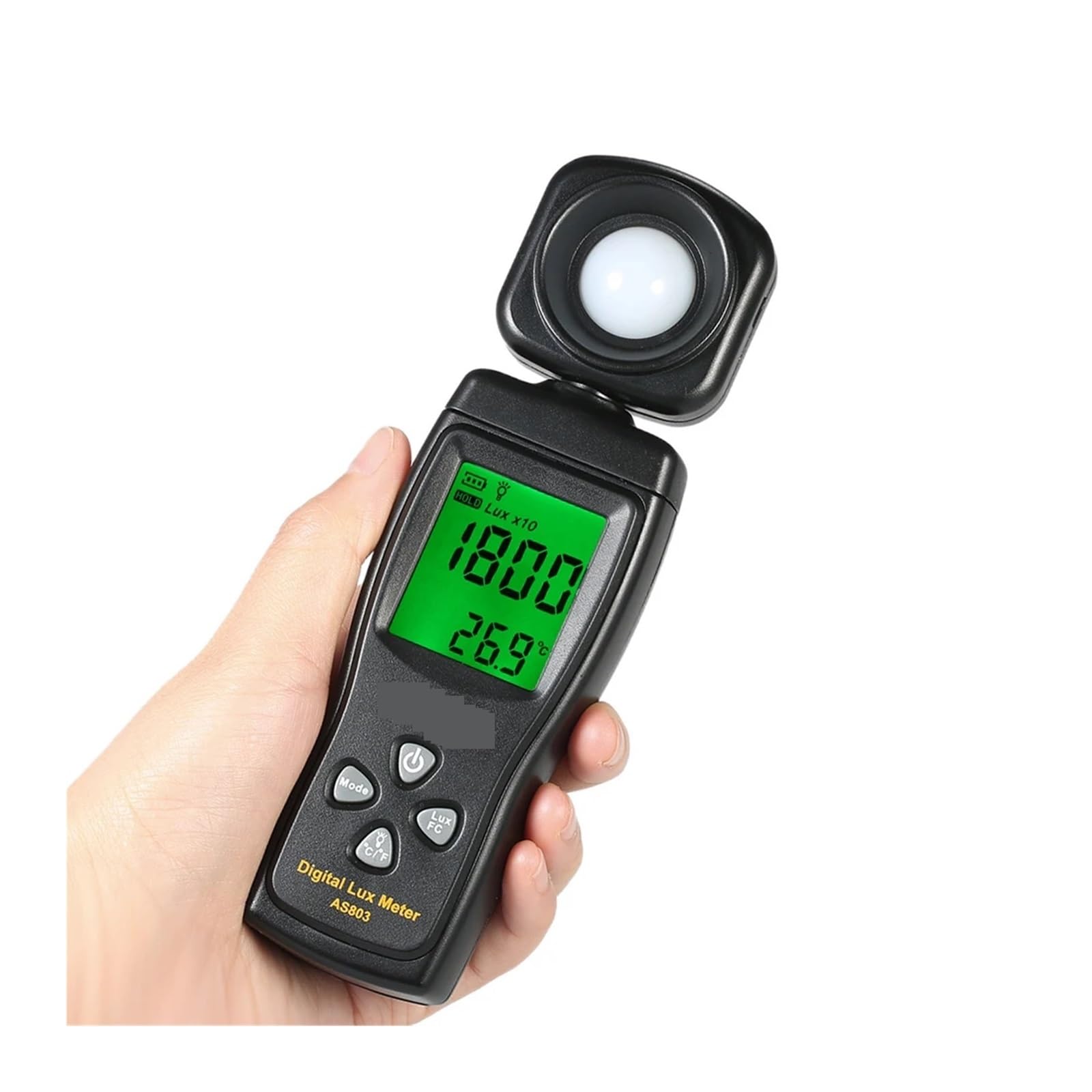 Probador de luz Digital Mini luxómetro Digital con Pantalla LCD, luminómetro de Mano, fotómetro, medidor luz, 0-200000 Lux