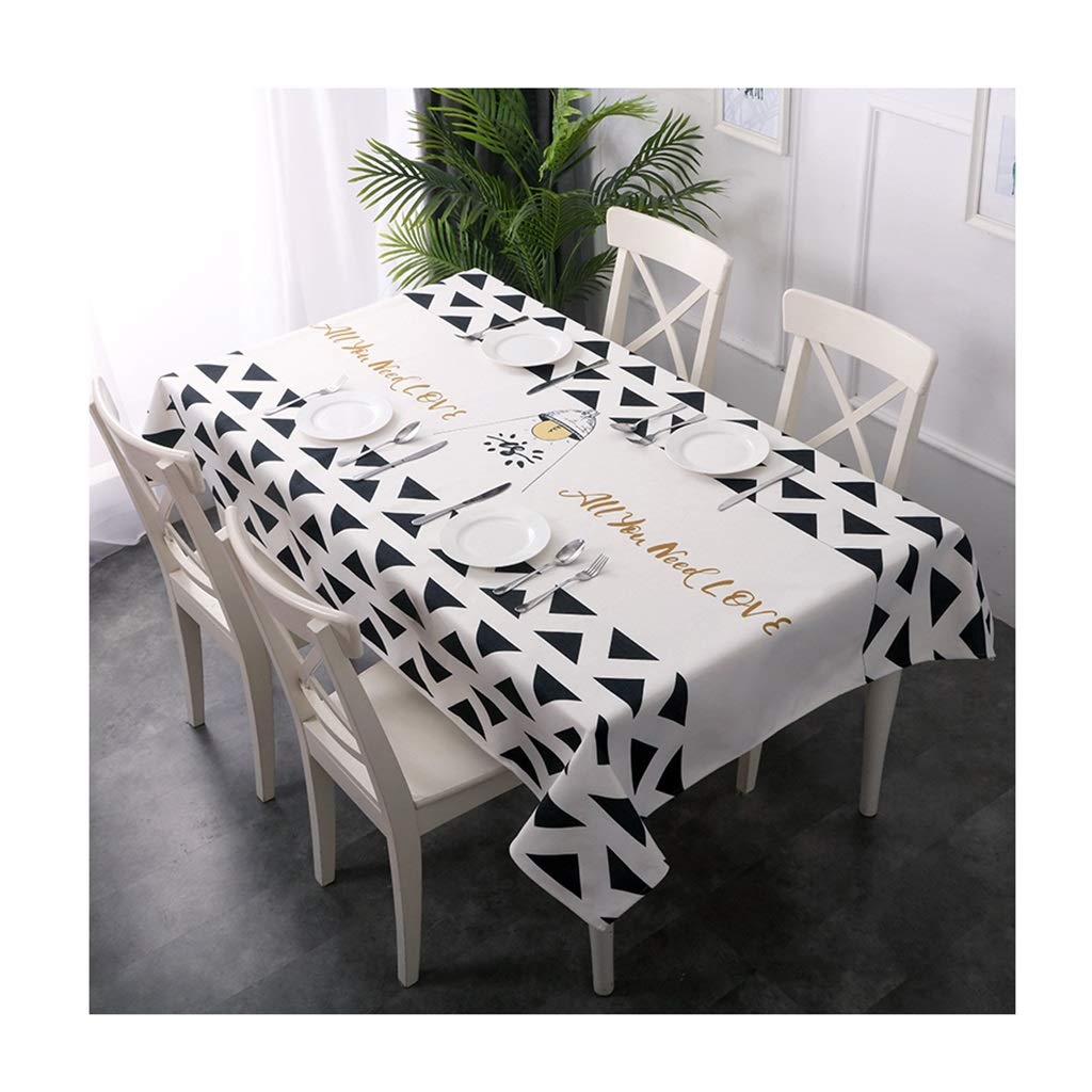 Tablecloth Rectangular Tablecloth Simple Pastoral Coffee Table Waterproof Anti-scalding Household Dining Tablecloths Book Table Cloth table cloth (Color : B, Size : 100 * 140cm)