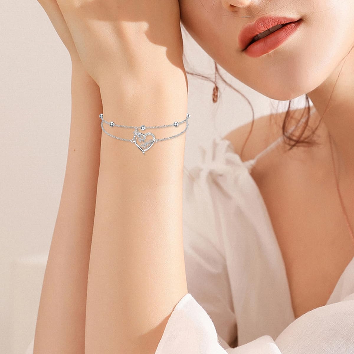 Diamond Dragonfly Bracelet for Women 925 Sterling Silver Lab Grown Diamonds Jewelry Gifts for Mom Wife Girlfriend Daughter Sister Friend - Image 5