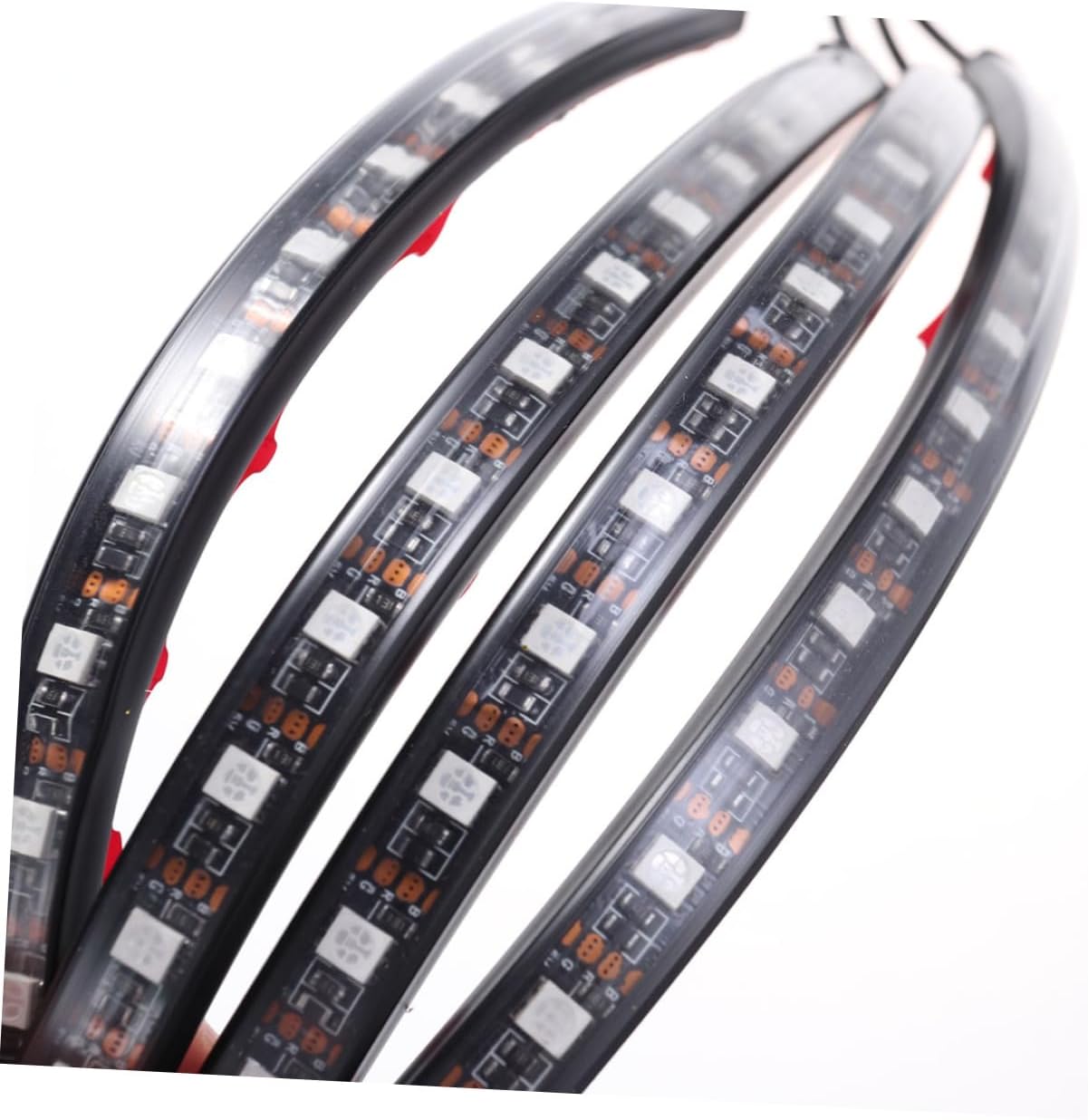 Car Interior RGB Led Strip Light with USB Port Led Color Changing Atmosphere Neon Lamp and Flexible Design for Easy Installation for Under Dash Lighting Vehicles Black