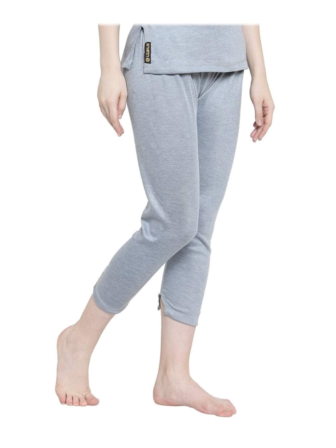 UZARUS Women's Solid Thermal Bottom (XX-Large, Light Grey) - Image 2 thumbnail