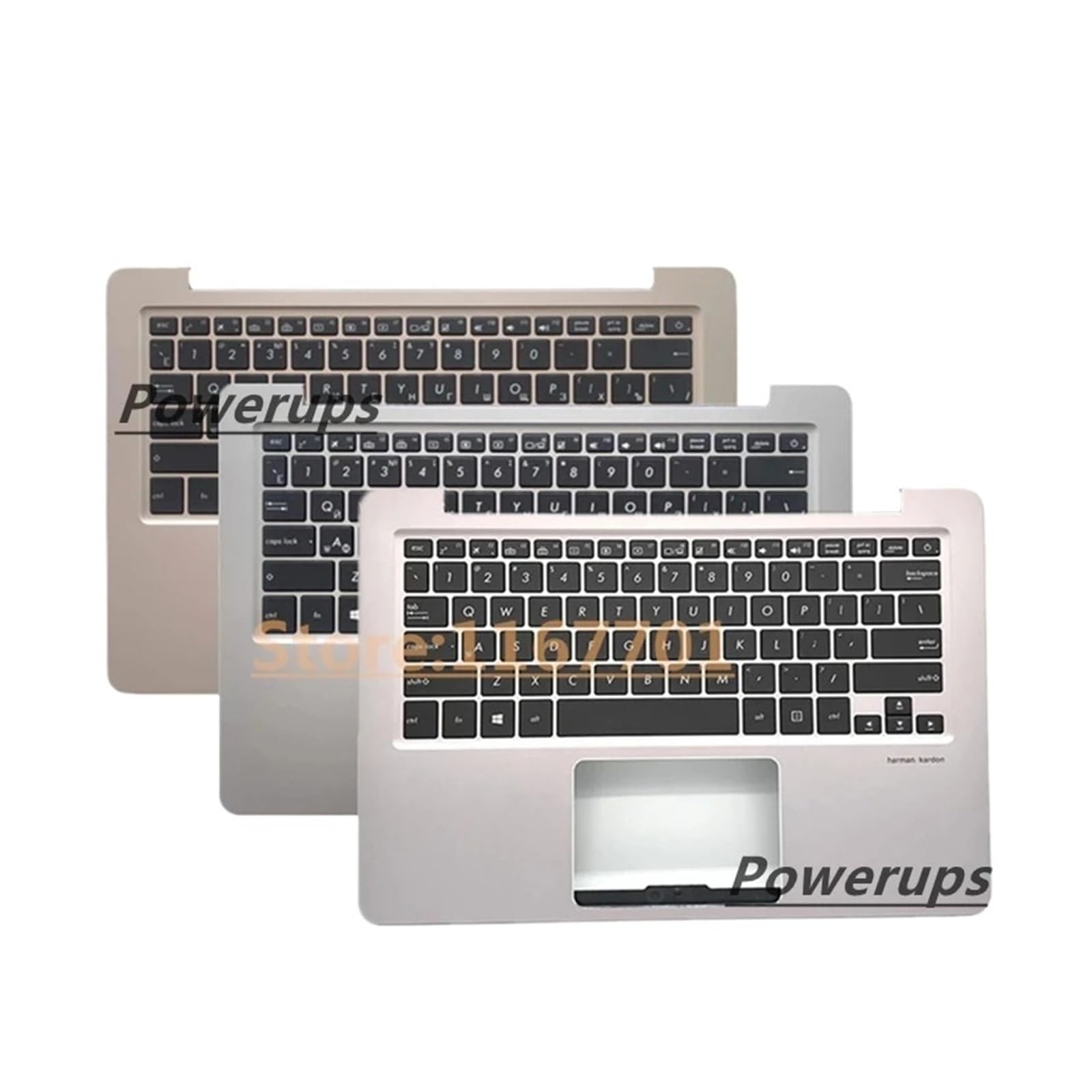 Custodia/copertura for tastiera retroilluminata for laptop US/UK/RU/TA/CN/EU/AR, compatibile con Asus, Zenbook, UX330 UX330CA U3000C UX330UA U3000UA(UX330CA-AR-Silver)