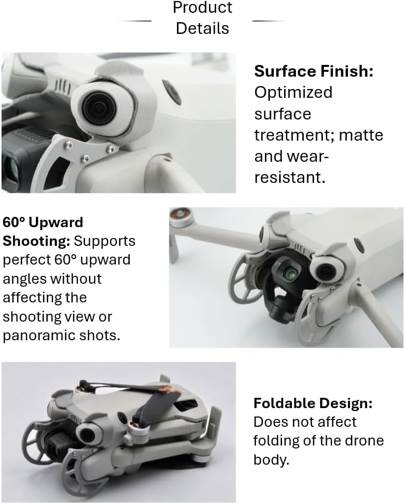 Gimbal Protector for DJI Mini 4 Pro/Air 3 / Air 3S Drone – Camera Lens Cover Cap with Anti-Scratch & Shockproof Design, Lightweight Gimbal Guard for Camera Protection (Carbon Fiber, Air 3/ Air 3S)