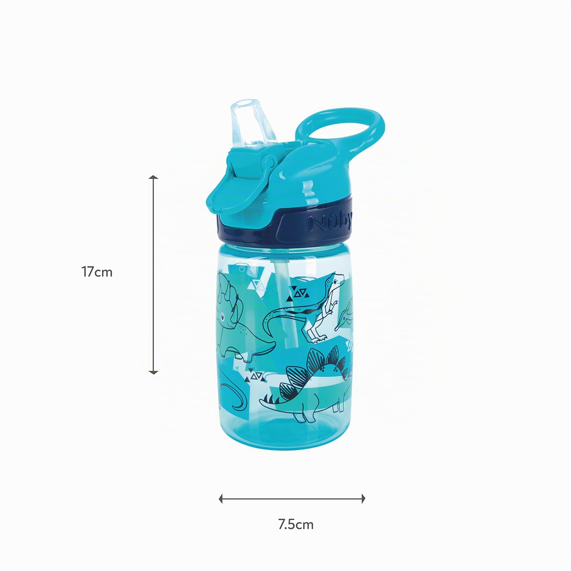 Nuby Incredible Gulp – Tasse pour enfants | Anti-fuites | Poignée de transport | 360ml | Motifs Dinosaures | +18 Mois | 2 Pack