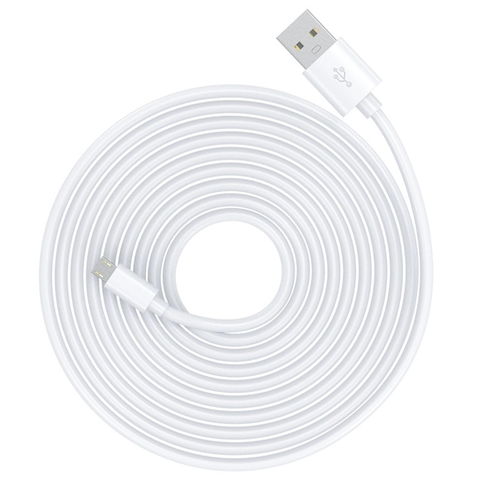 Tsophreniq Miniature Flexible USB Cable for Security Cameras Provide Stable Power Connection for Baby Monitors Enhances White USB Cable