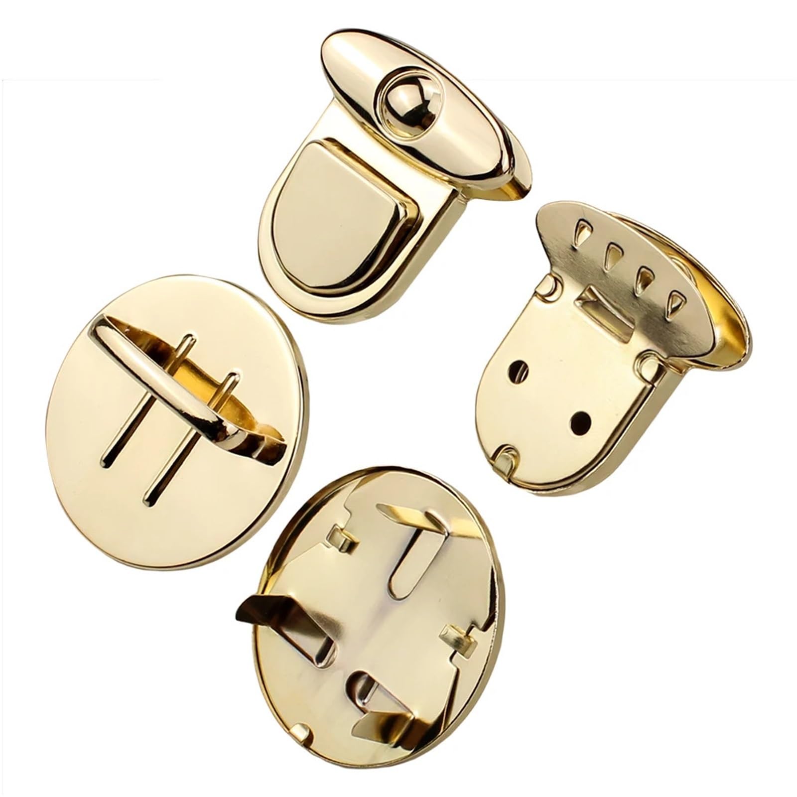 Skręć zamek, zamknij portfel, Metalowe zapięcia do torebek, opakowanie 10 sztuk, wielokolorowe, różne rozmiary(10pcs L-gun)