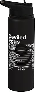 Deviled Eggs Nutrition Fact Thanksgiving Gift Turkey Day Stainless Steel Insulated Water Bottle