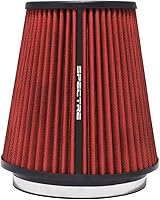Spectre SPE-HPR9891 Universal Clamp-On Air Filter: High-Flow Washable Round Tapered, 6in Flange for Max Performance