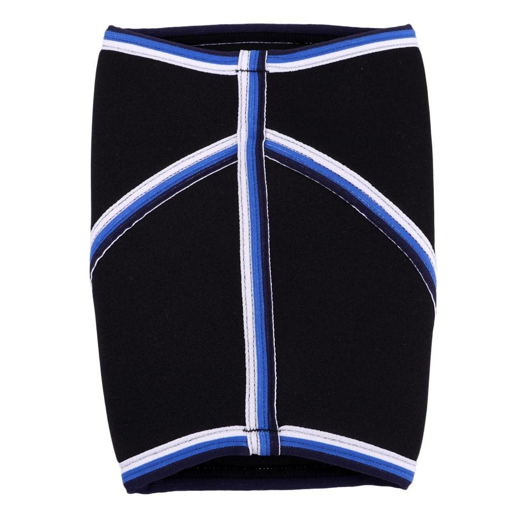 Ginocchiere in Neoprene da 7 mm per Supporto Ginocchio, Training, Sollevamento Pesi, Basket - Blu, XL