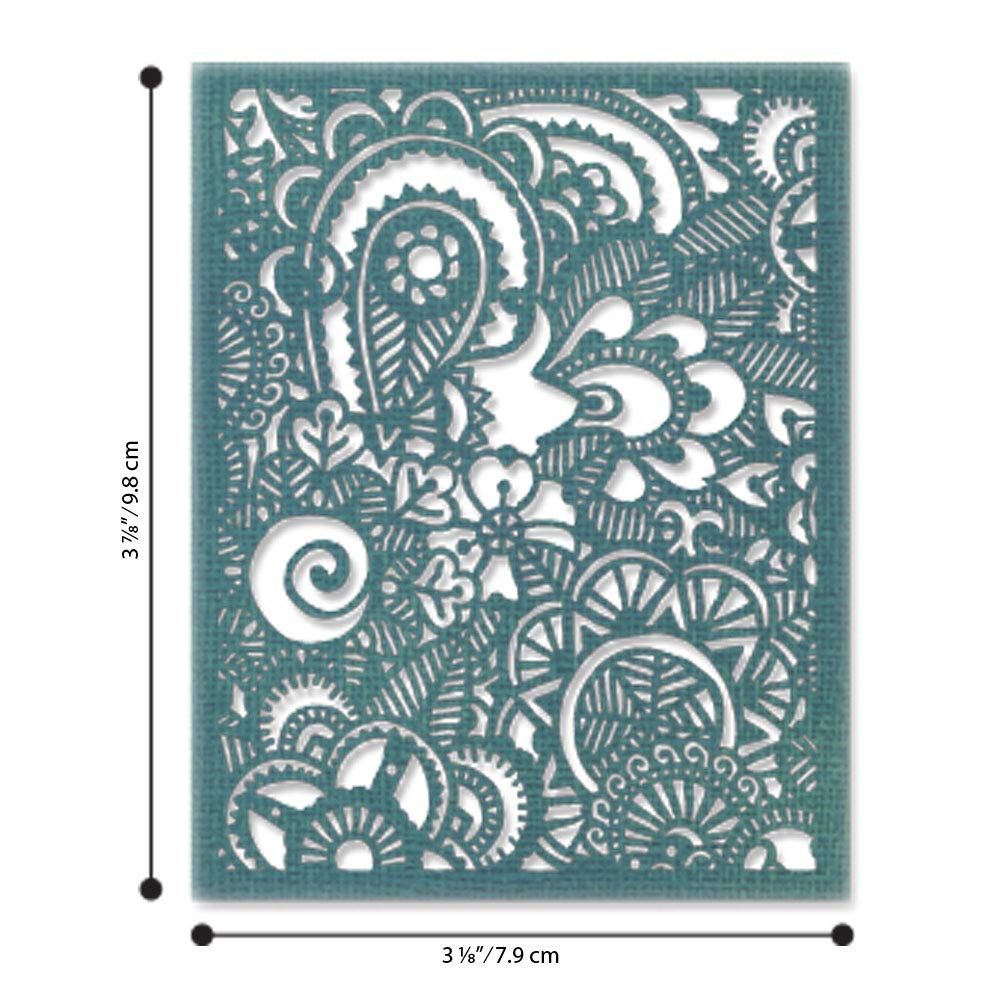 Fustella Thinlits Tim Holtz - Scarabocchio Artistico #2 (Sizzix 664432) Per Big Shot, 10,8x14 Cm, Per Carta E Stencil - 3
