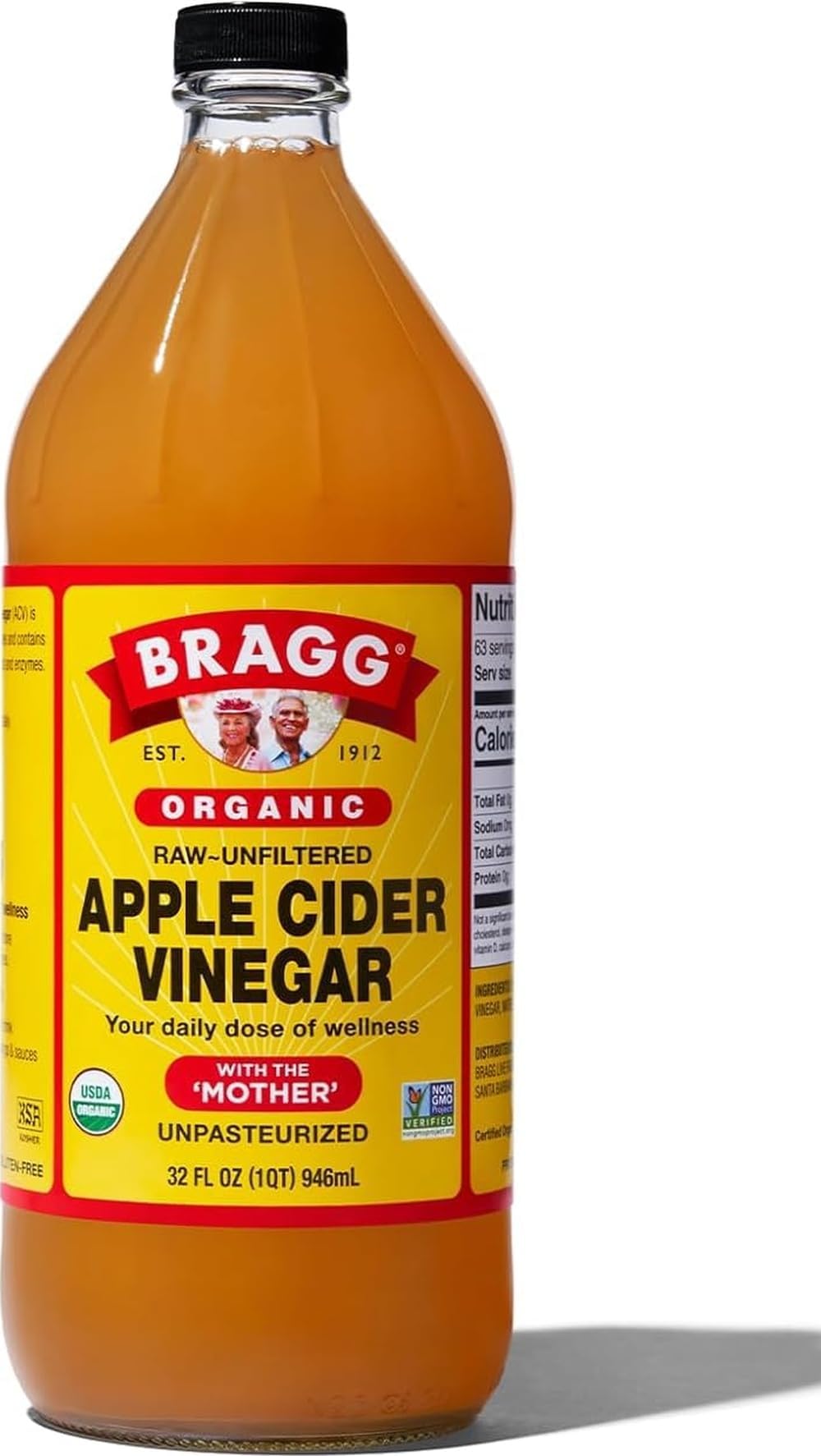 Bragg Organic Raw Apple Cider Vinegar, 32 Ounce - 1 Pack