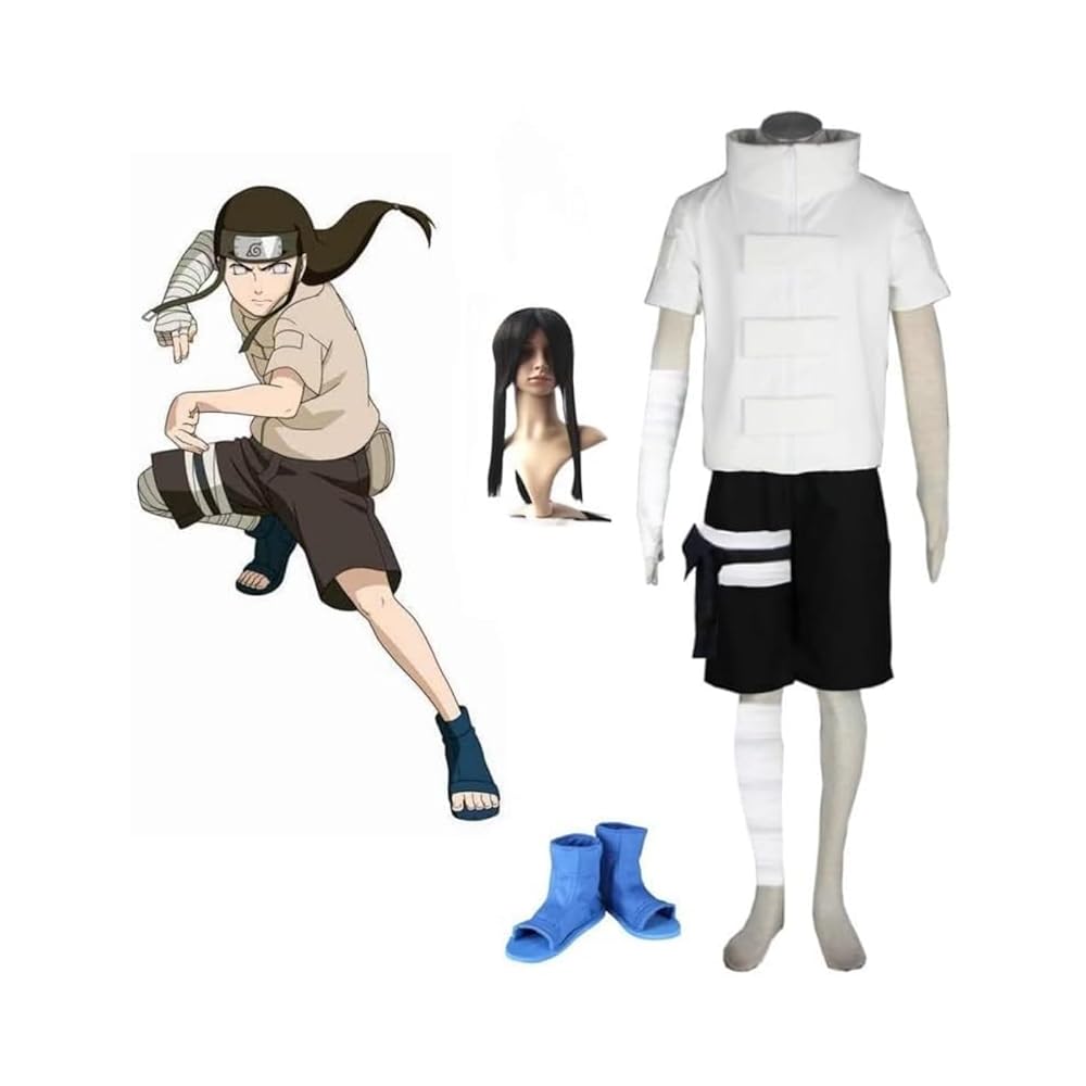 NARUTO 日向ネジ　コスプレ　ウィッグ付き Amazon.co.jp: 日向ネジ コスプレ衣装 コスチューム +ウィッグ +
