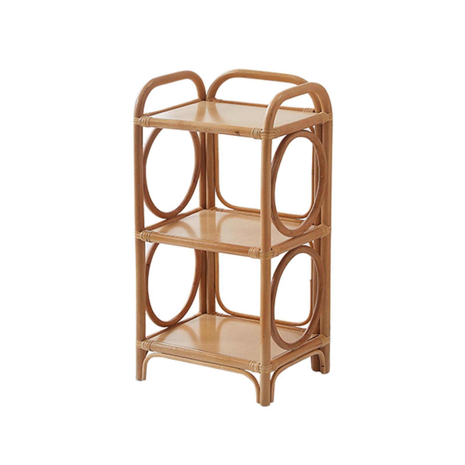 Amazon.com: 3-Tier Rattan Shelf, Open Storage Shelf, Multipurpose